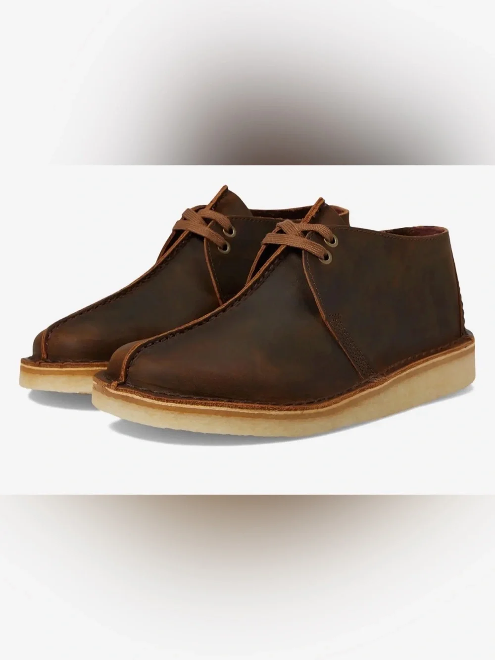 Clarks Dark Brown Leather Chukka Boots with Crepe Sole